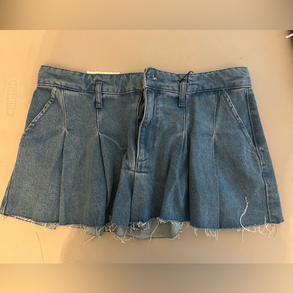Zara Denim Ultra Mini Skirt